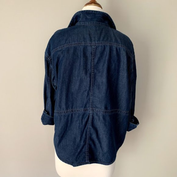 GAP Oversized Chambray Jacket or Shirt M - Picture 2 of 6